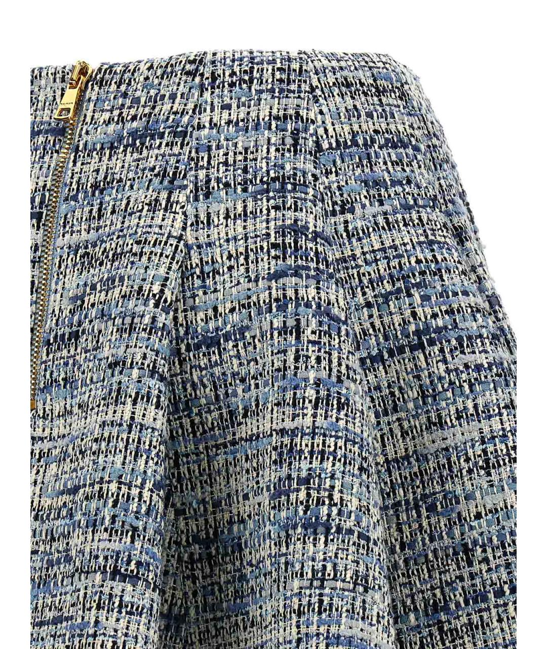 BALMAIN Мульти полиэстеровая юбка мини, фото 4