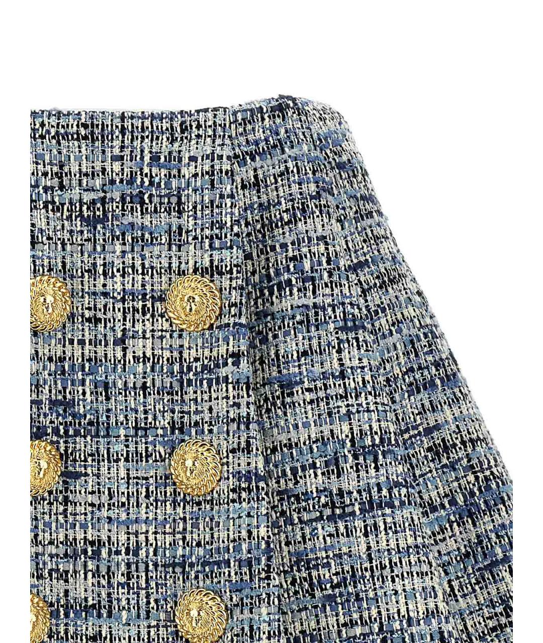 BALMAIN Мульти полиэстеровая юбка мини, фото 3