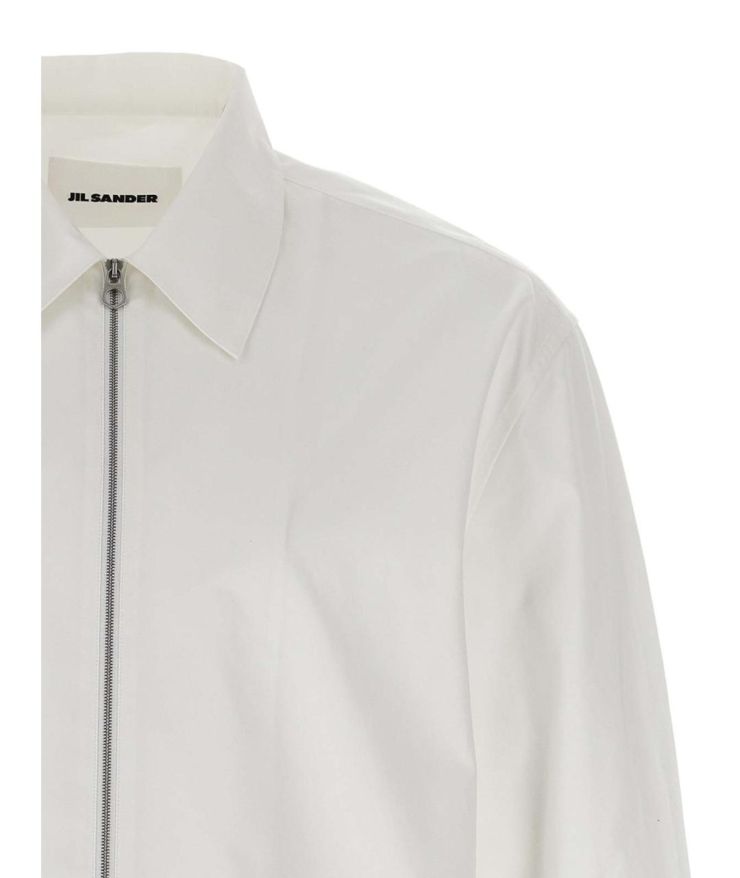 JIL SANDER Белая хлопковая кэжуал рубашка, фото 3