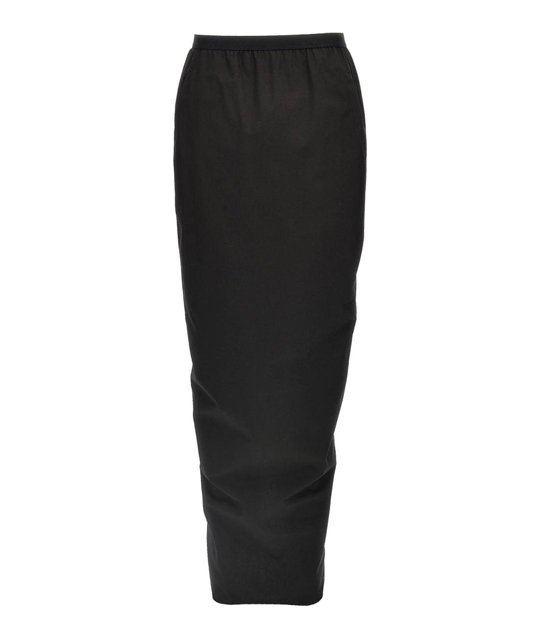 RICK OWENS Черная хлопковая юбка макси, фото 1