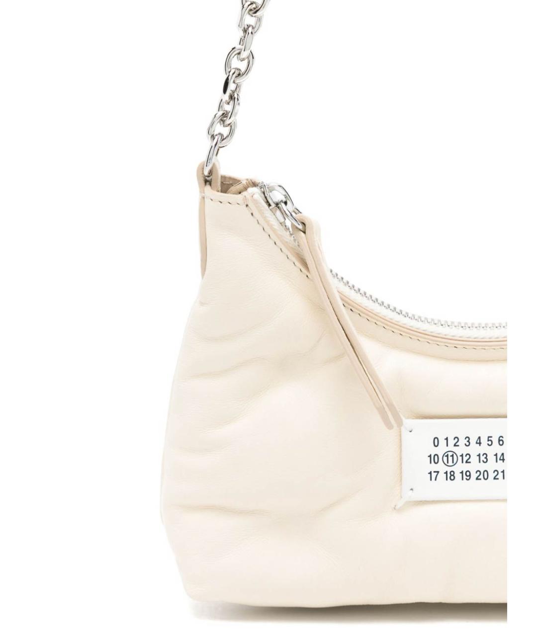MAISON MARGIELA Бежевая кожаная сумка через плечо, фото 3