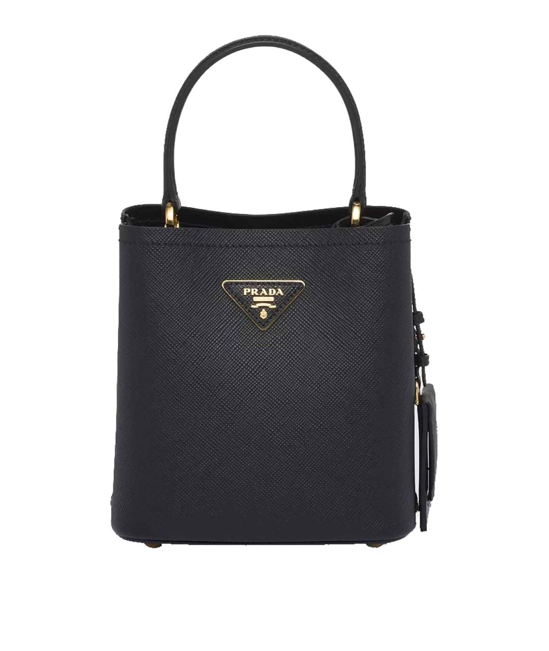 PRADA Черная кожаная сумка тоут, фото 1