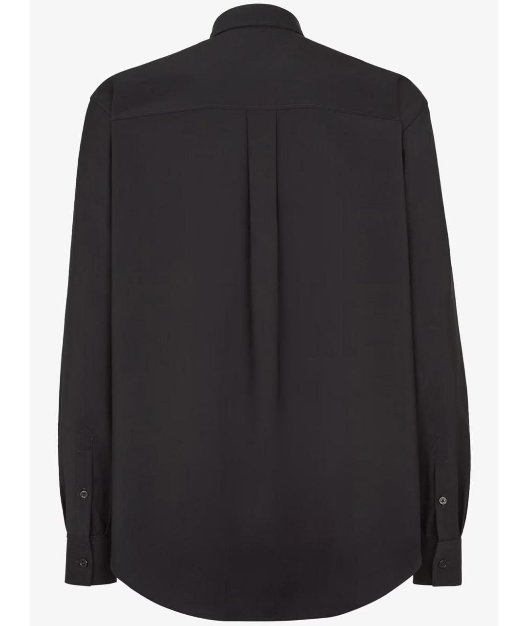 FENDI Черная шерстяная классическая рубашка, фото 2