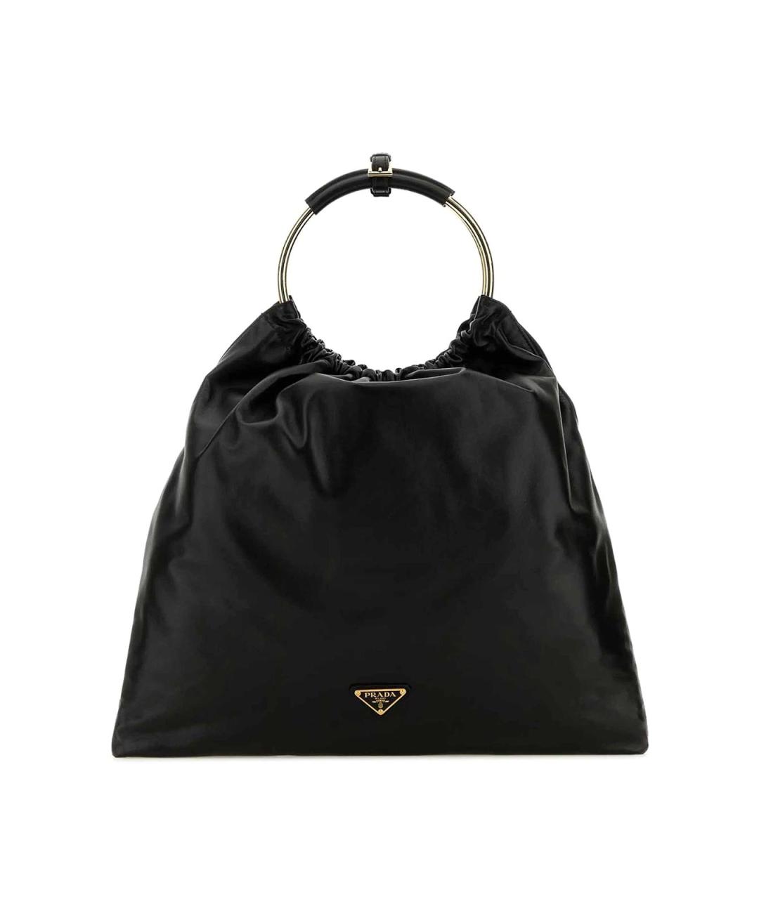 PRADA Черная кожаная сумка тоут, фото 1
