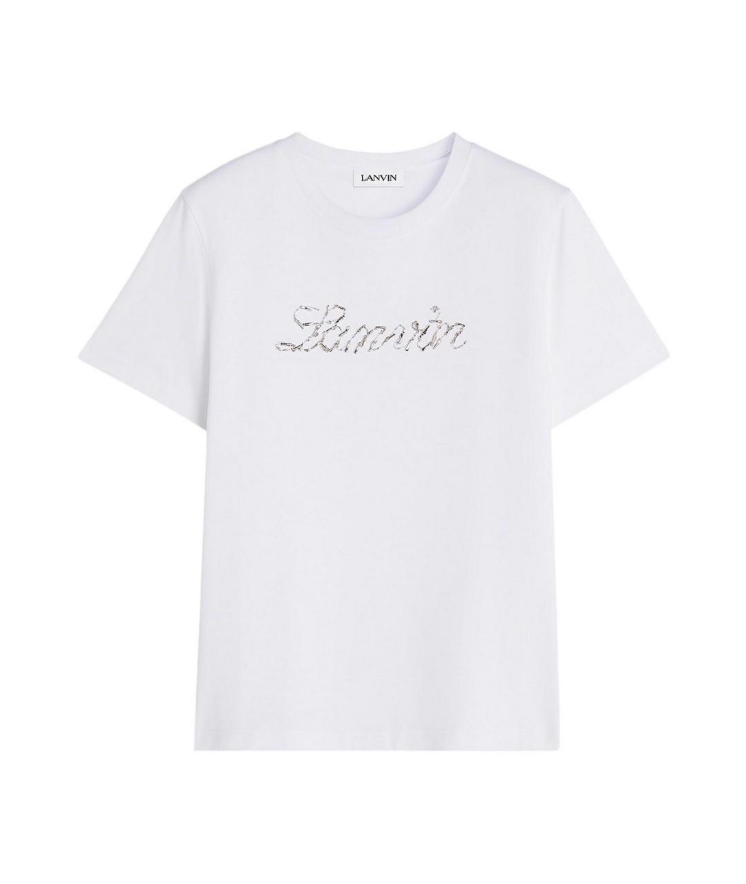 LANVIN Бежевая хлопковая футболка, фото 1