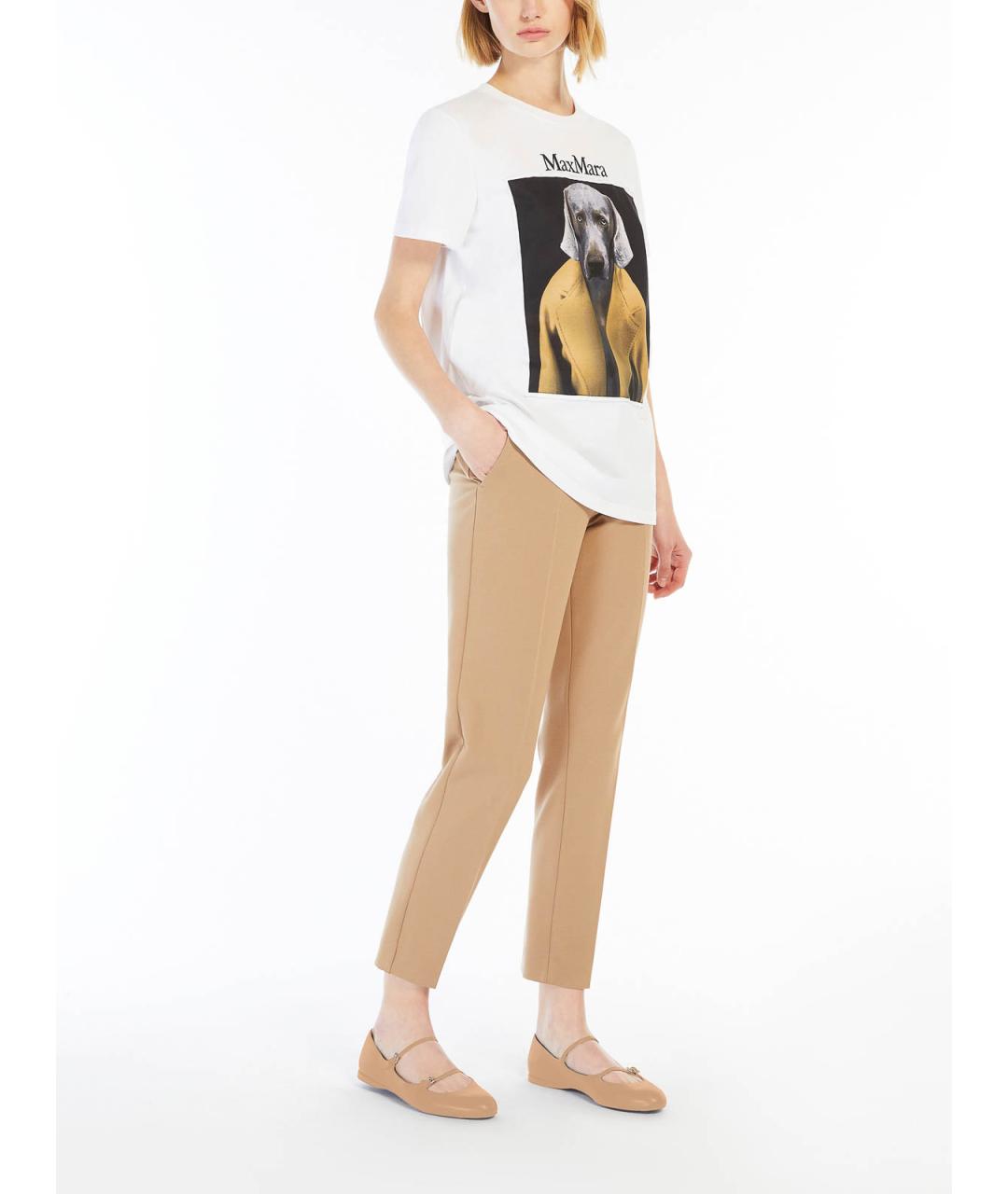 MAX MARA Бежевые вискозные брюки узкие, фото 2