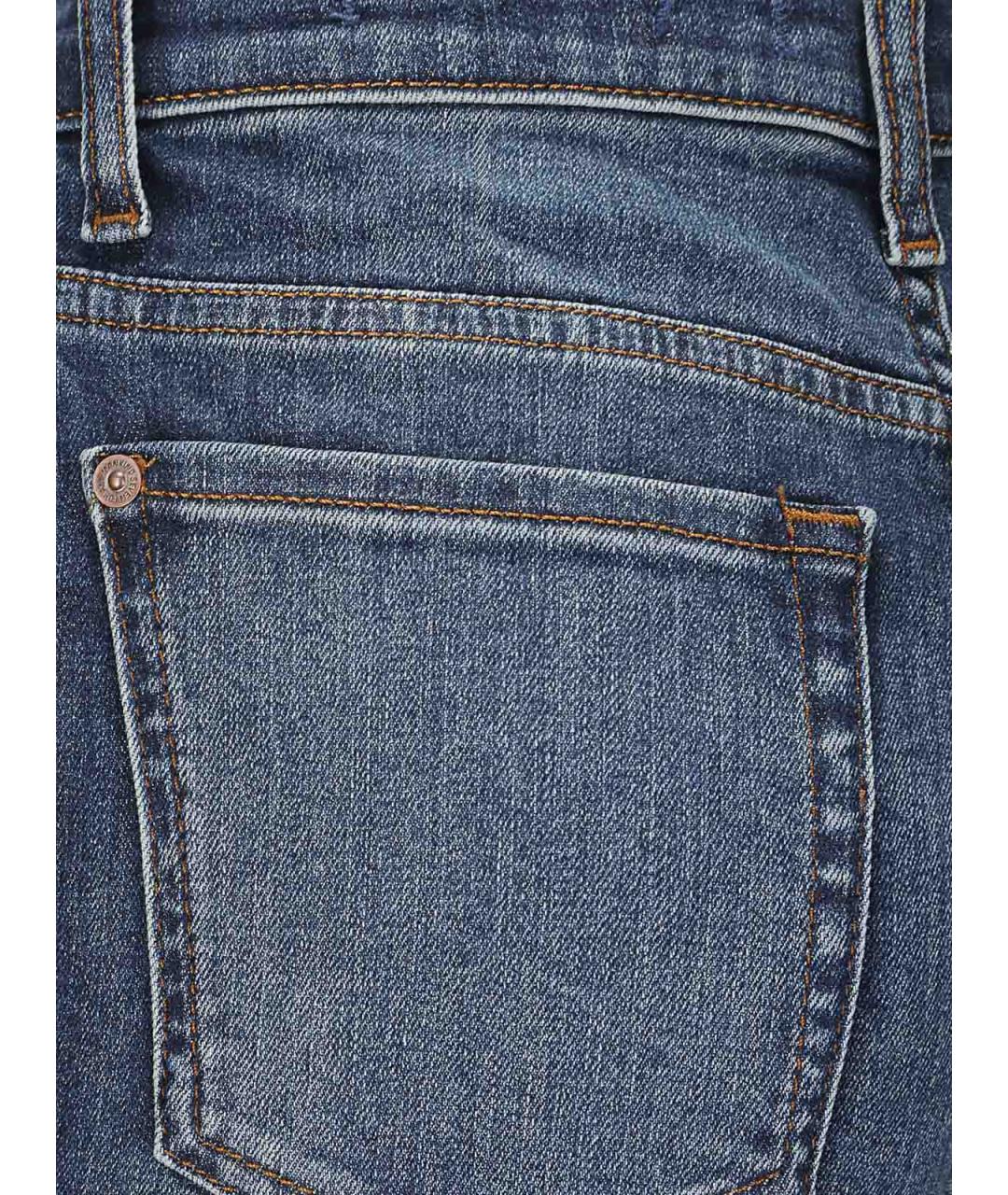7 FOR ALL MANKIND Синие хлопковые джинсы клеш, фото 3
