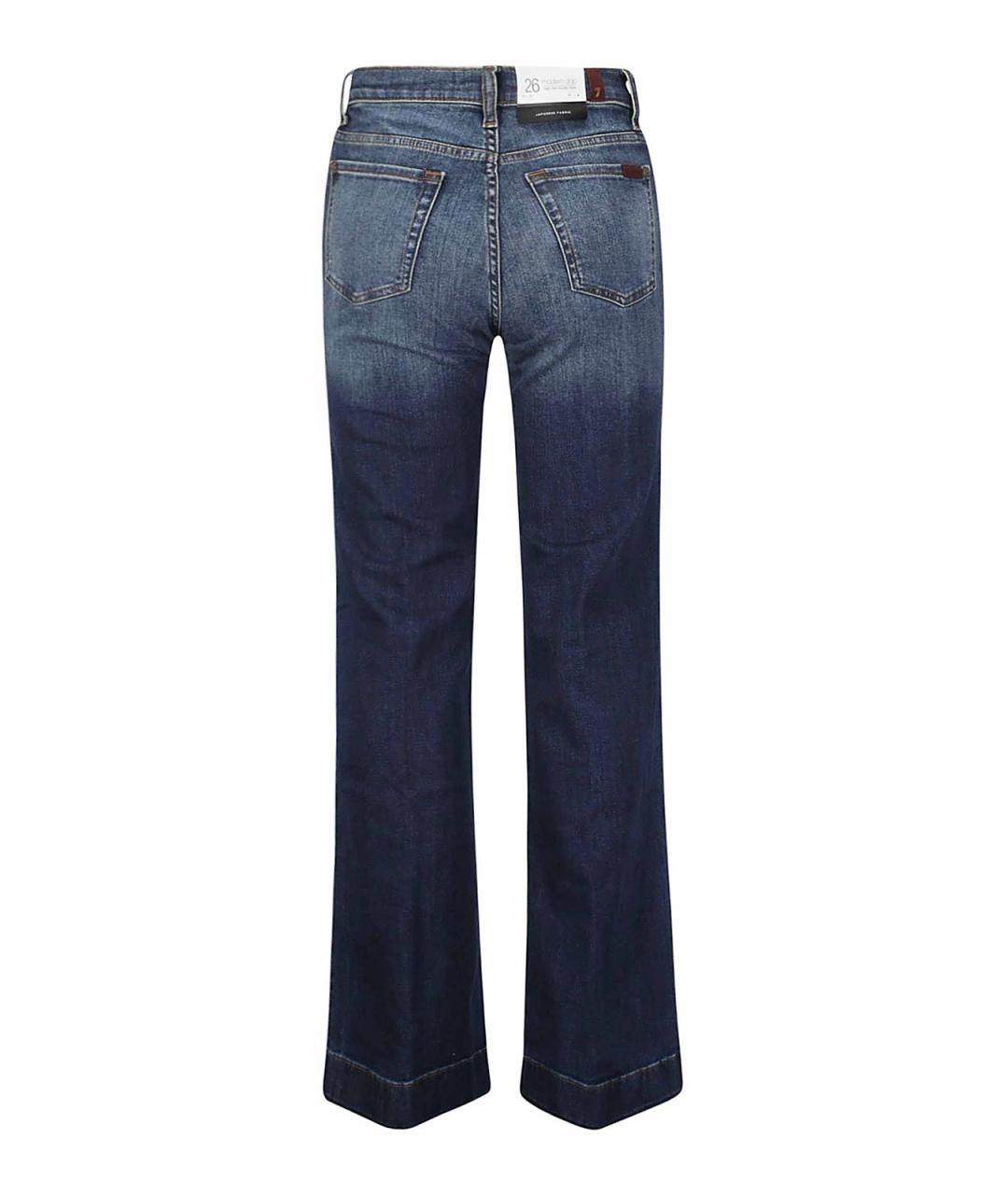 7 FOR ALL MANKIND Синие хлопковые джинсы клеш, фото 2