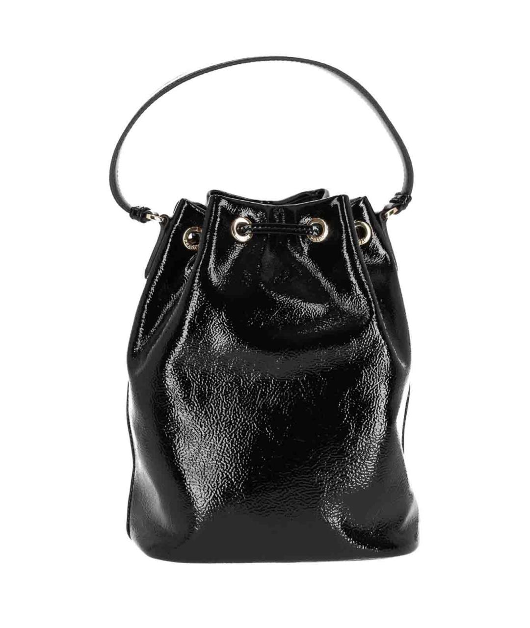 PRADA Черная сумка тоут из лакированной кожи, фото 4