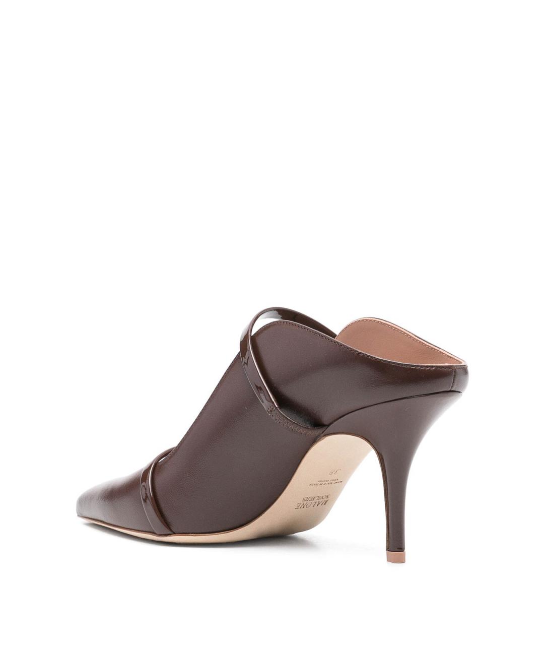 MALONE SOULIERS Коричневые кожаные мюли, фото 3