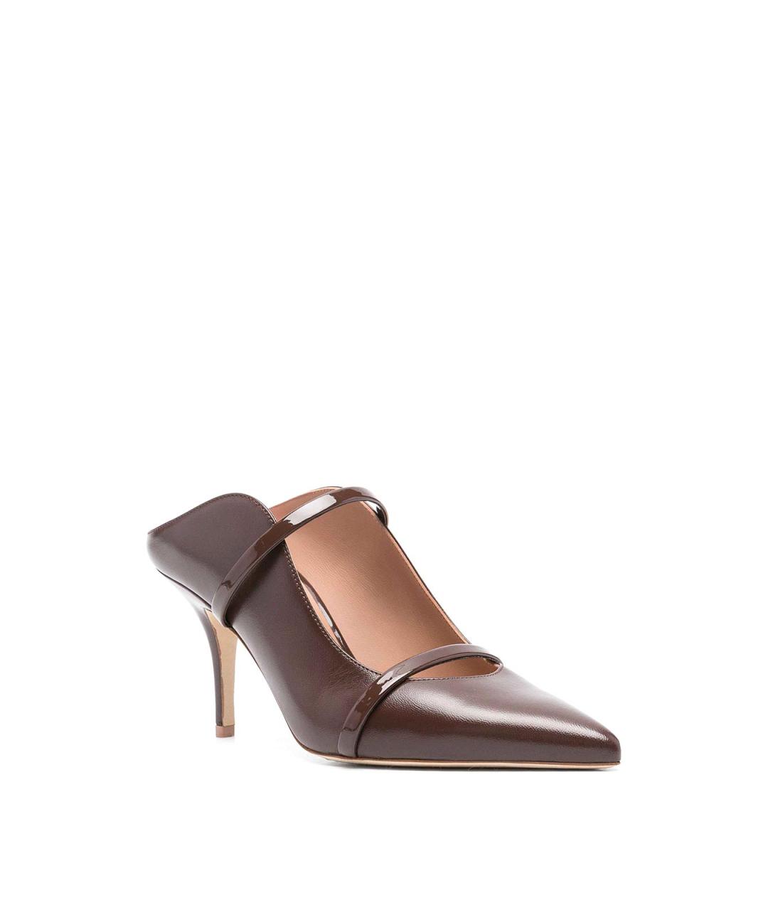 MALONE SOULIERS Коричневые кожаные мюли, фото 2