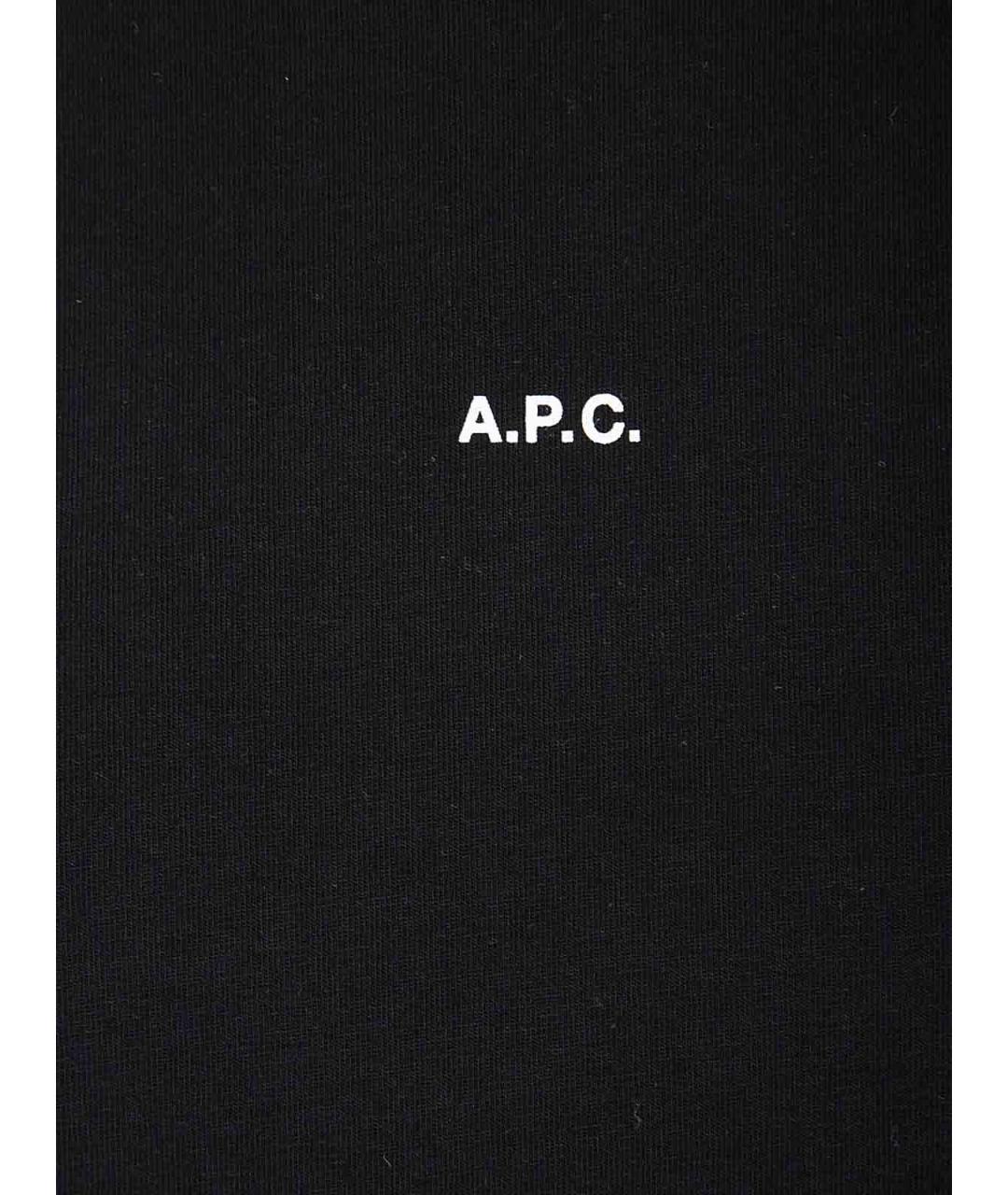A.P.C. Черная хлопковая футболка, фото 3