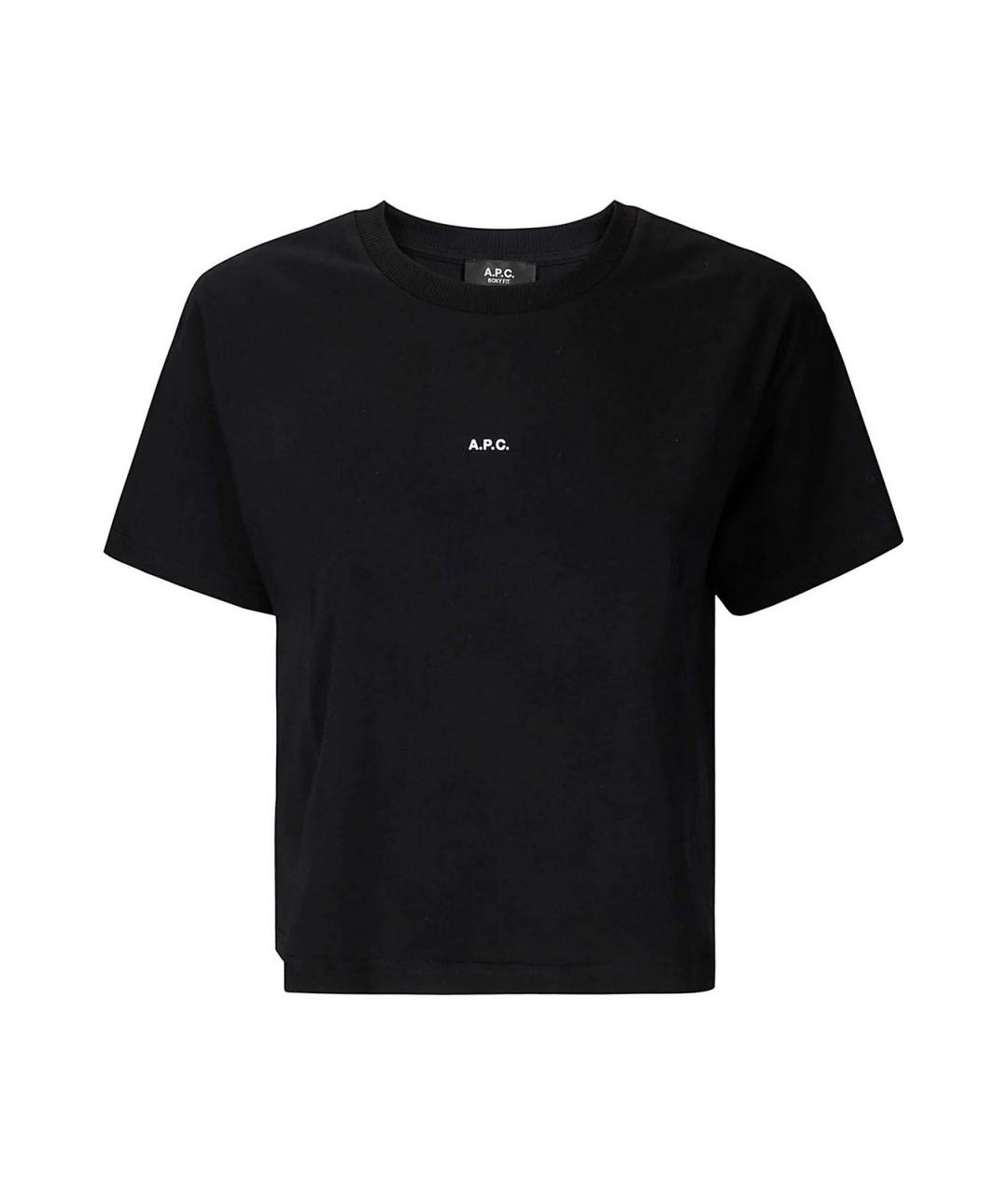 A.P.C. Черная хлопковая футболка, фото 1