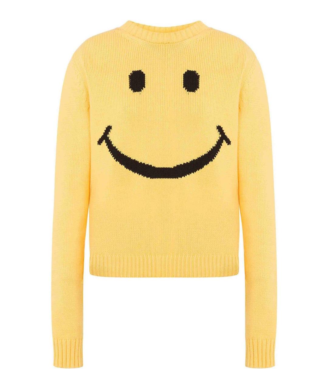 MOSCHINO Желтый хлопковый джемпер / свитер, фото 1