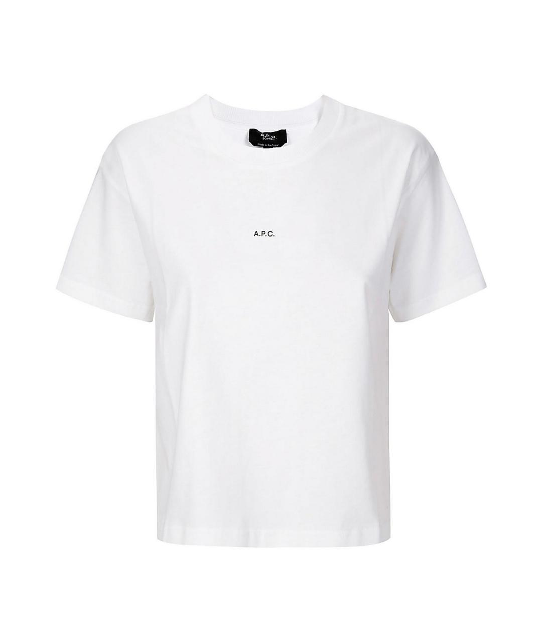A.P.C. Белая хлопковая футболка, фото 1