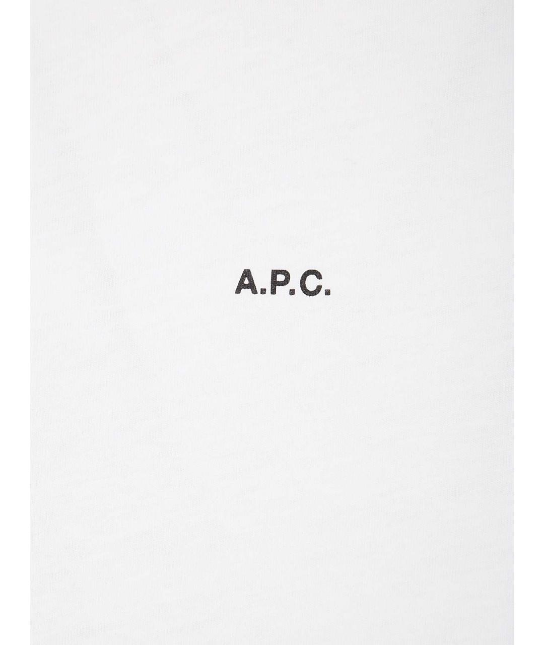 A.P.C. Белая хлопковая футболка, фото 3