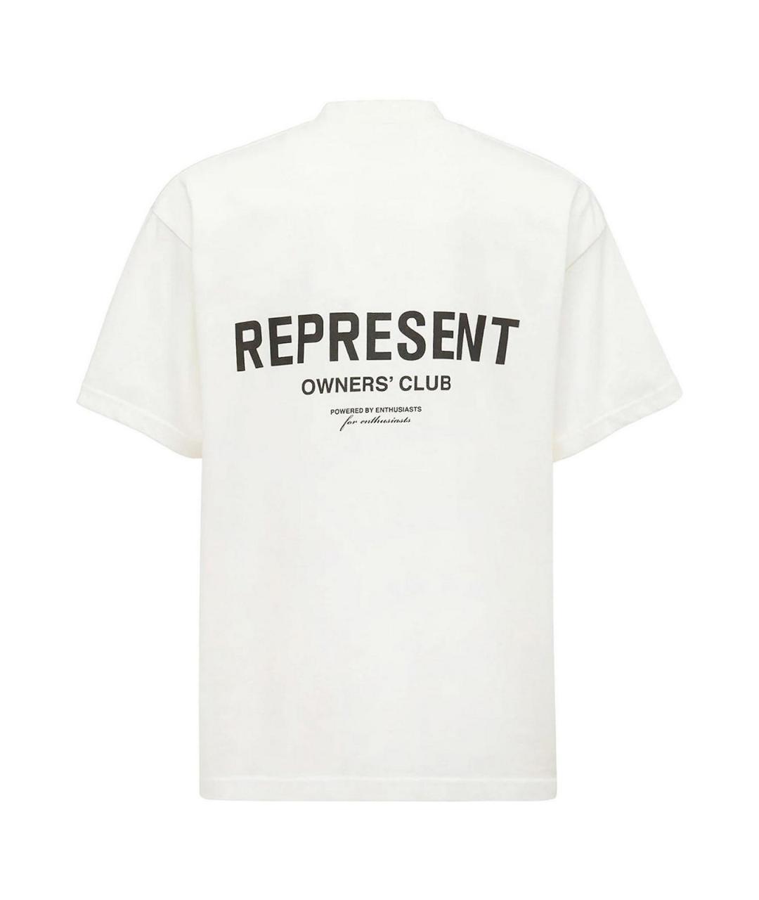 REPRESENT Белая хлопковая футболка, фото 2