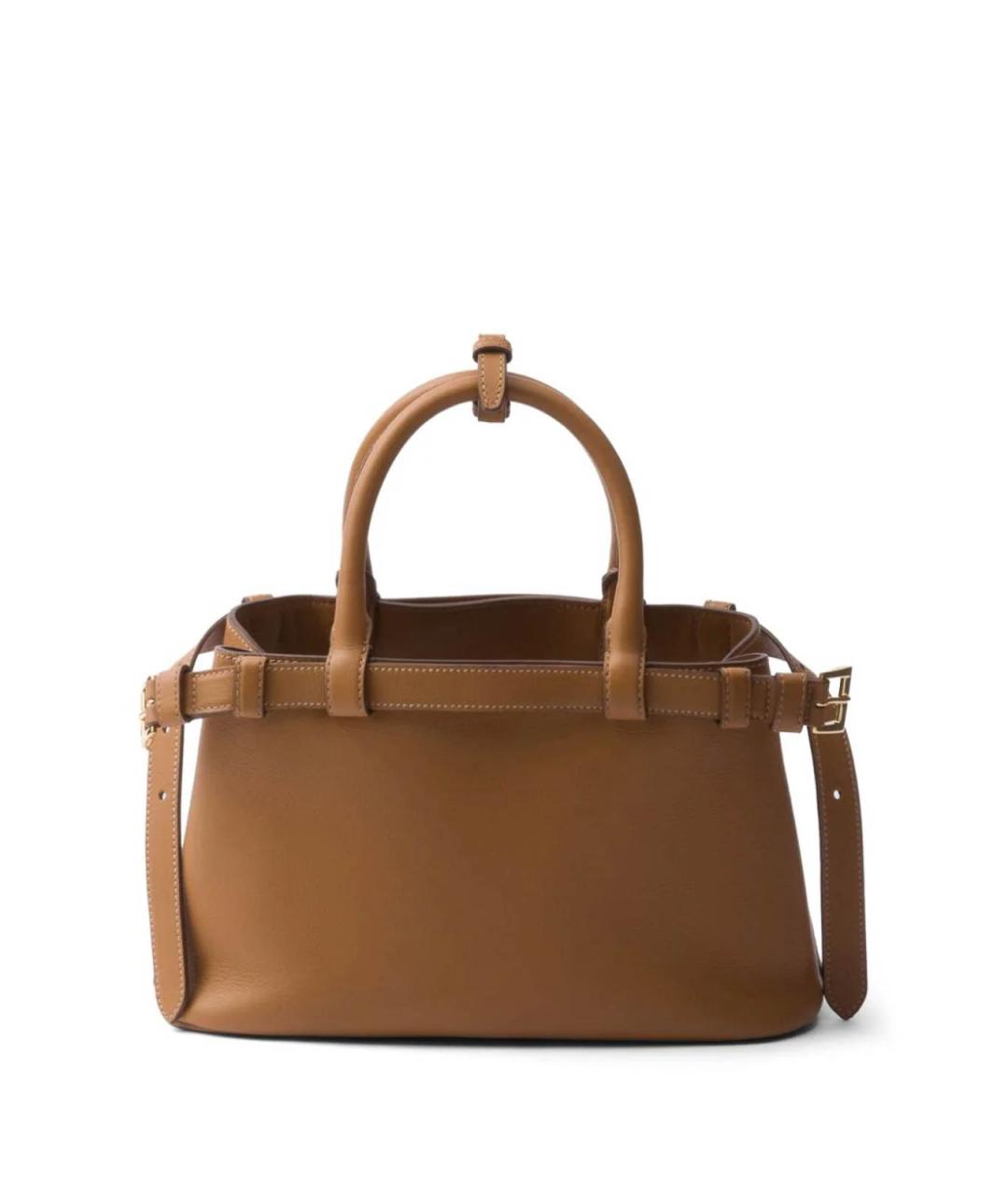 PRADA Бежевая кожаная сумка тоут, фото 3