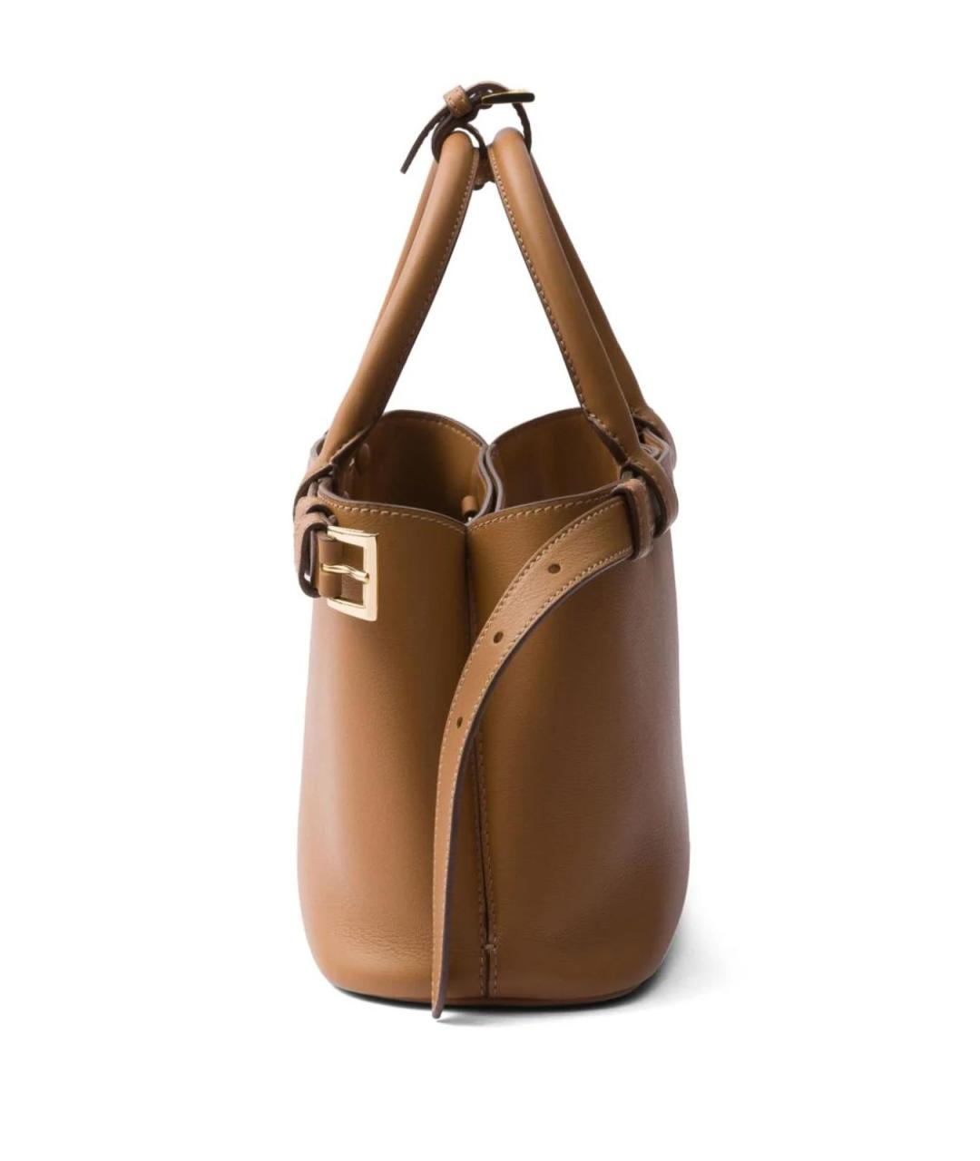PRADA Бежевая кожаная сумка тоут, фото 5