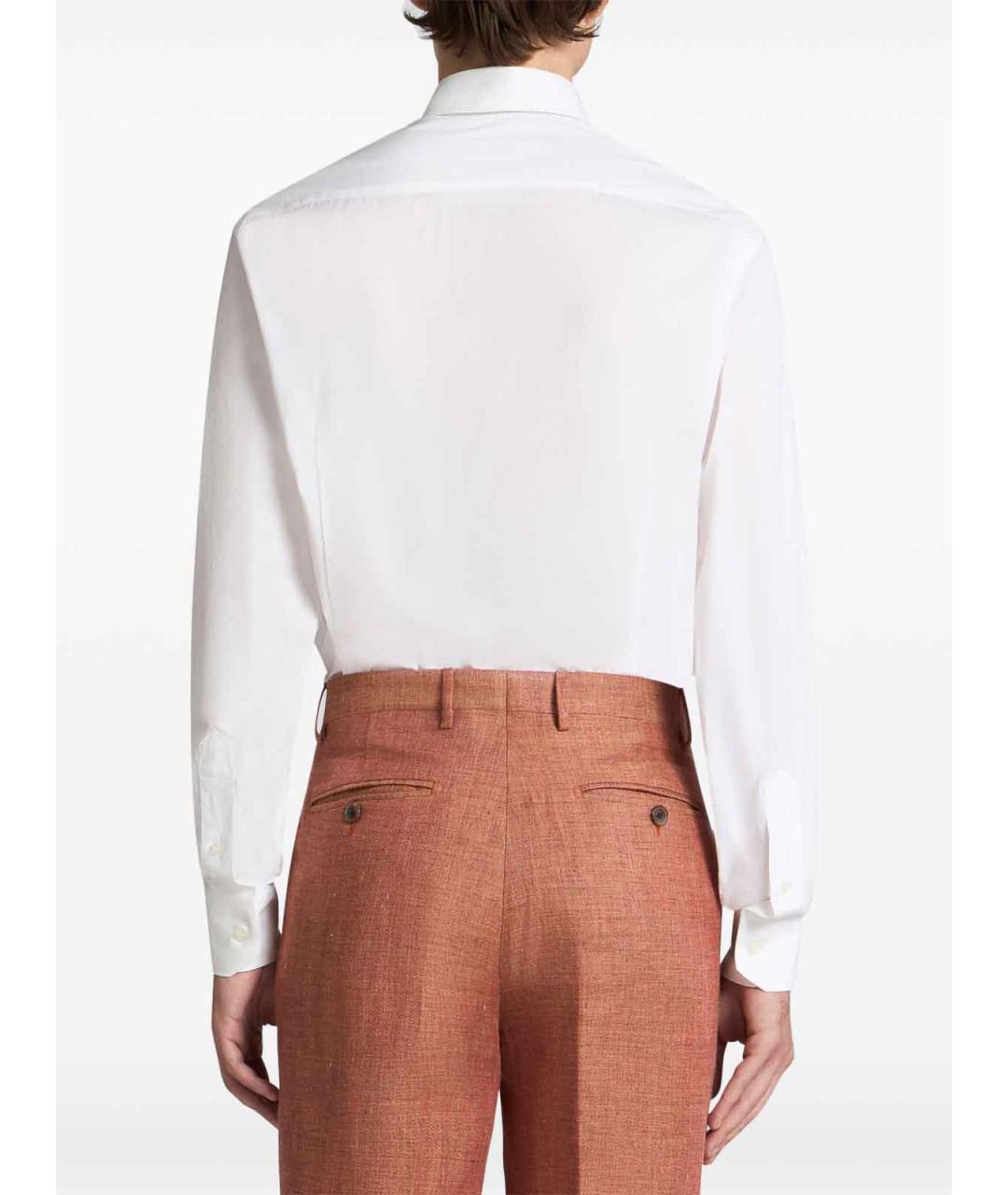 ETRO Белая хлопковая классическая рубашка, фото 4