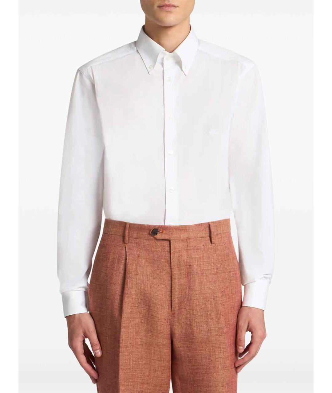 ETRO Белая хлопковая классическая рубашка, фото 3