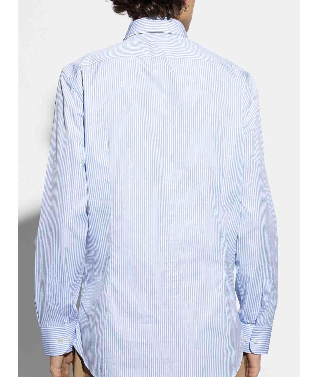 ETRO Голубая хлопковая классическая рубашка, фото 4
