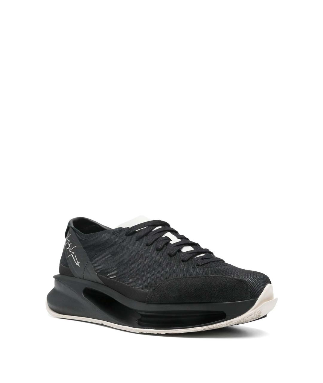 Y-3 Черные кожаные кроссовки, фото 2