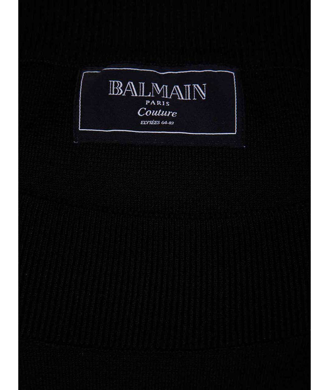 BALMAIN Черное полиэстеровое платье, фото 3
