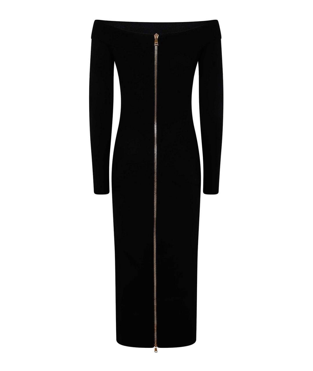 BALMAIN Черное полиэстеровое платье, фото 2