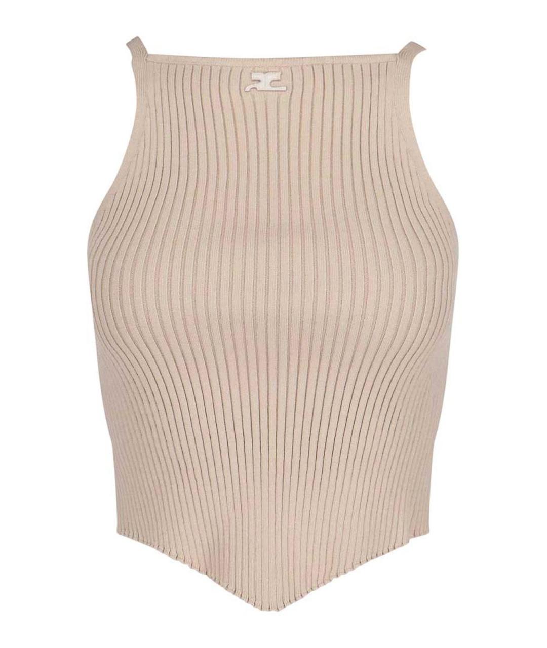 COURREGES Бежевый полиамидовый джемпер / свитер, фото 1