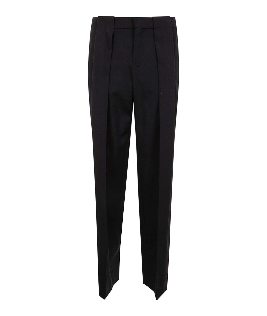 BALMAIN Черные шерстяные повседневные брюки, фото 1