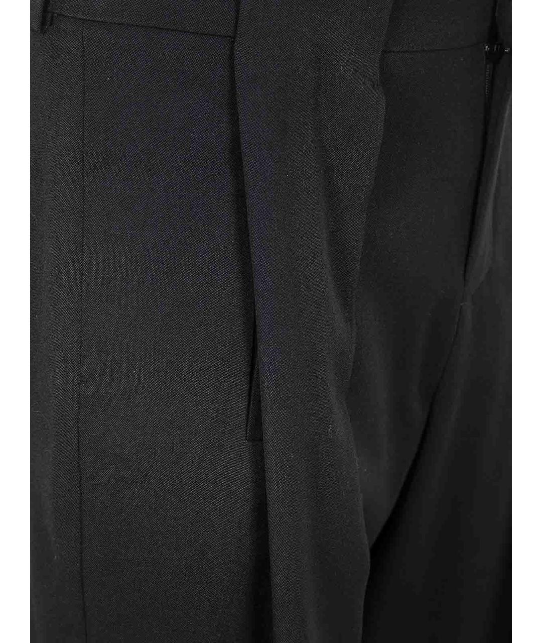 BALMAIN Черные шерстяные повседневные брюки, фото 3