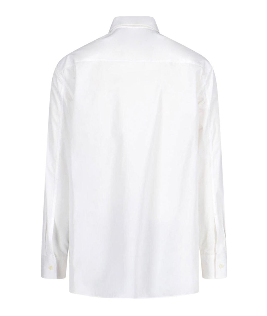JIL SANDER Белая хлопковая классическая рубашка, фото 2