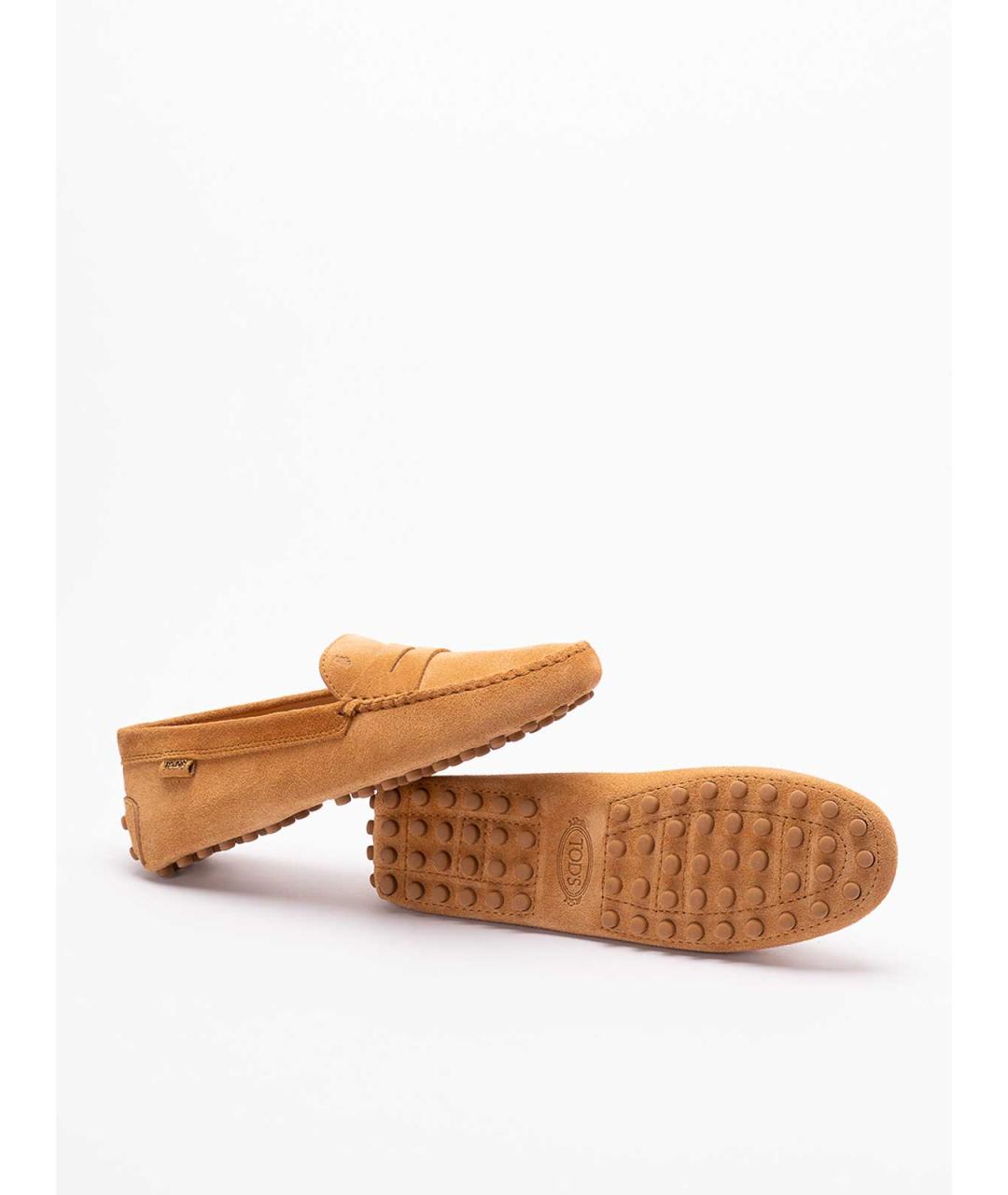 TOD'S Коричневые кожаные лоферы, фото 4