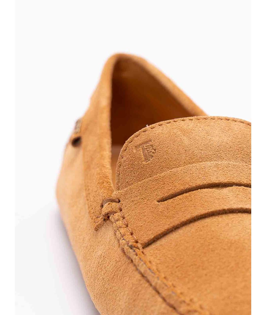 TOD'S Коричневые кожаные лоферы, фото 5