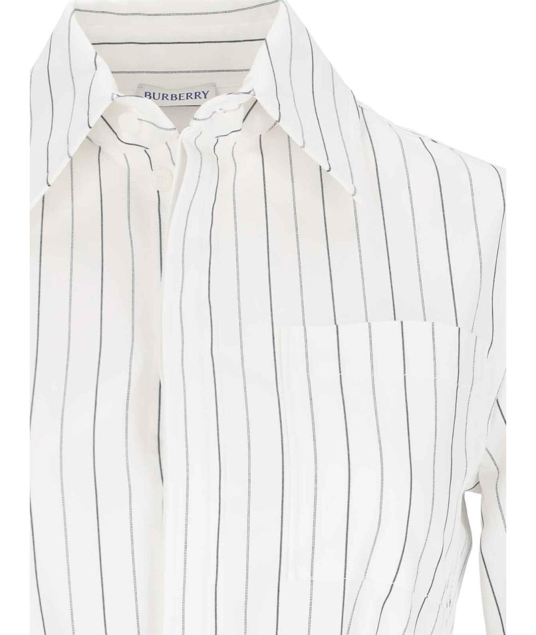 BURBERRY Белая хлопковая рубашка, фото 4