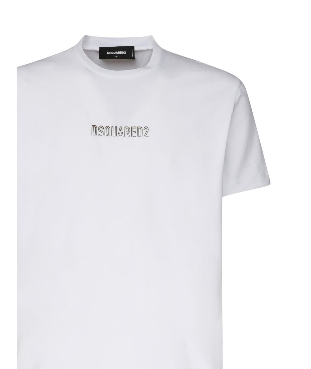 DSQUARED2 Белая хлопковая футболка, фото 3