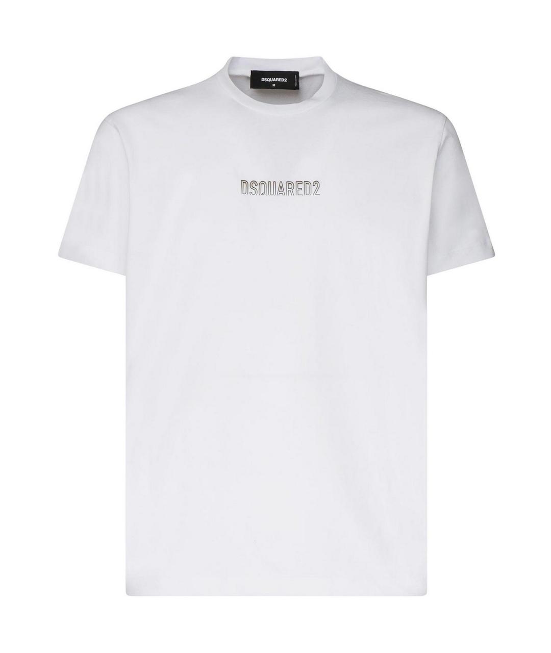 DSQUARED2 Белая хлопковая футболка, фото 1
