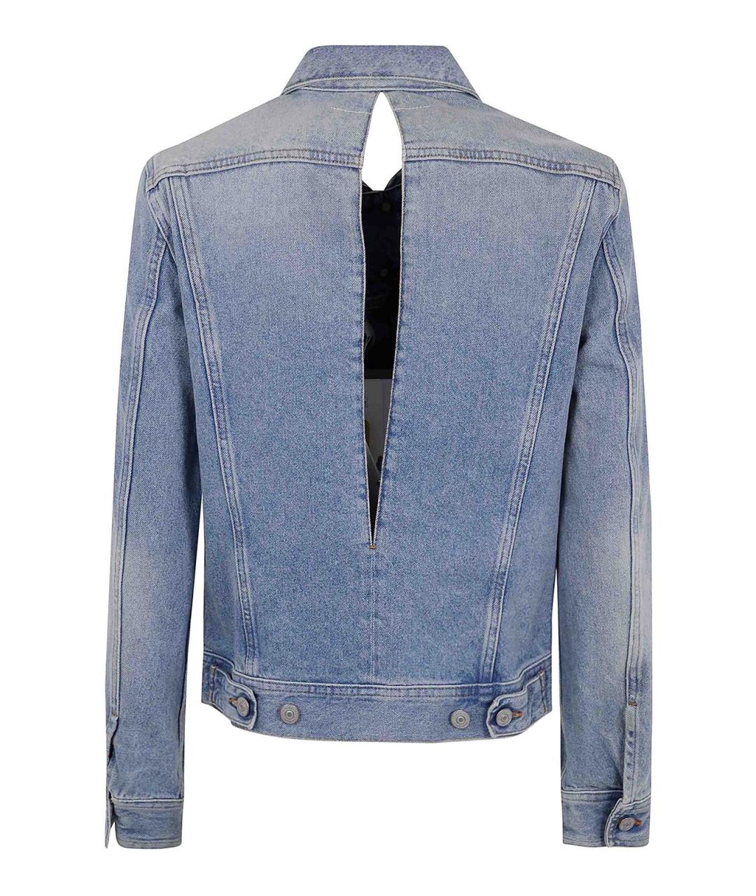 MM6 MAISON MARGIELA Синяя хлопковая куртка, фото 2