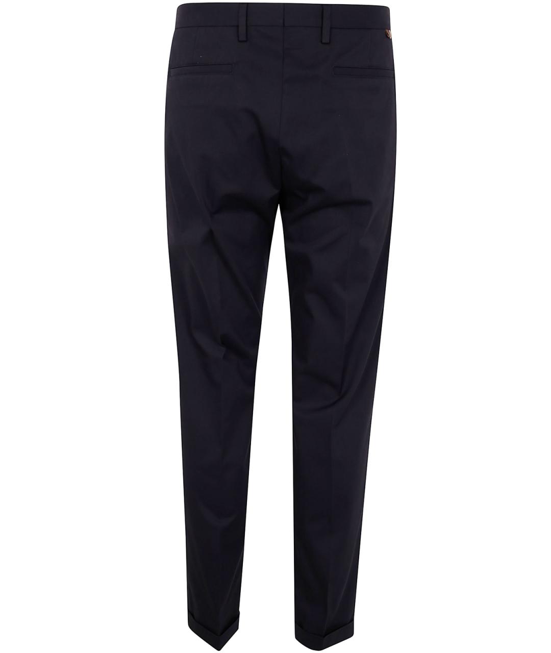 PAUL SMITH Синие хлопковые повседневные брюки, фото 3
