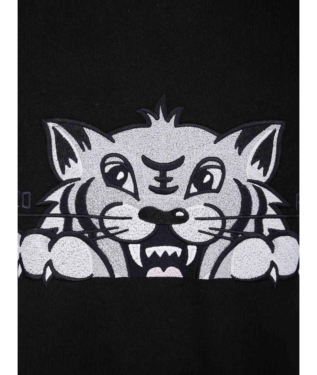 KENZO Черная хлопковая футболка, фото 3