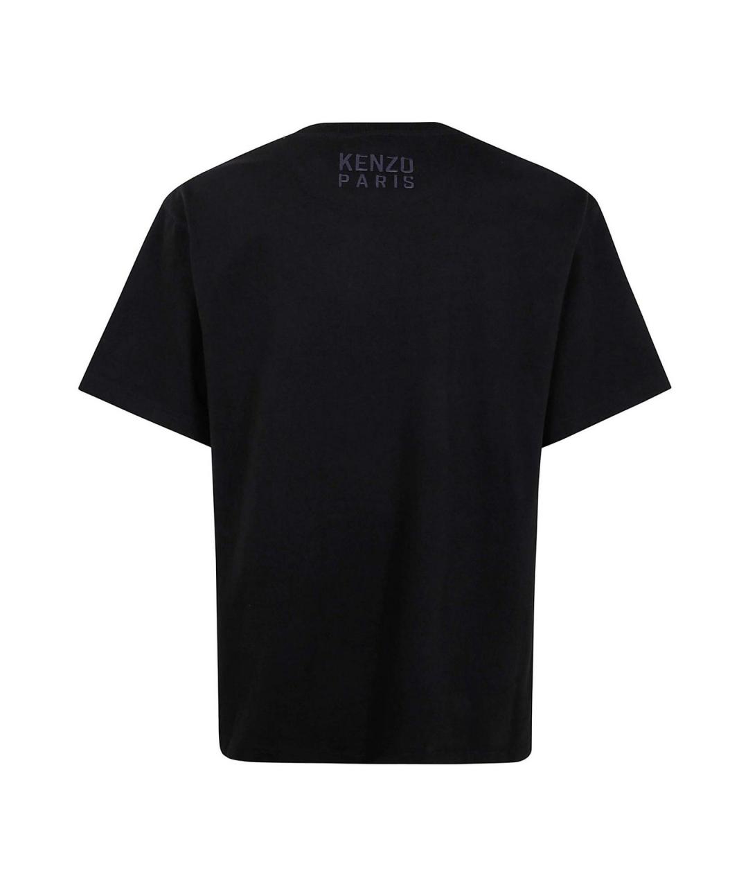 KENZO Черная хлопковая футболка, фото 2