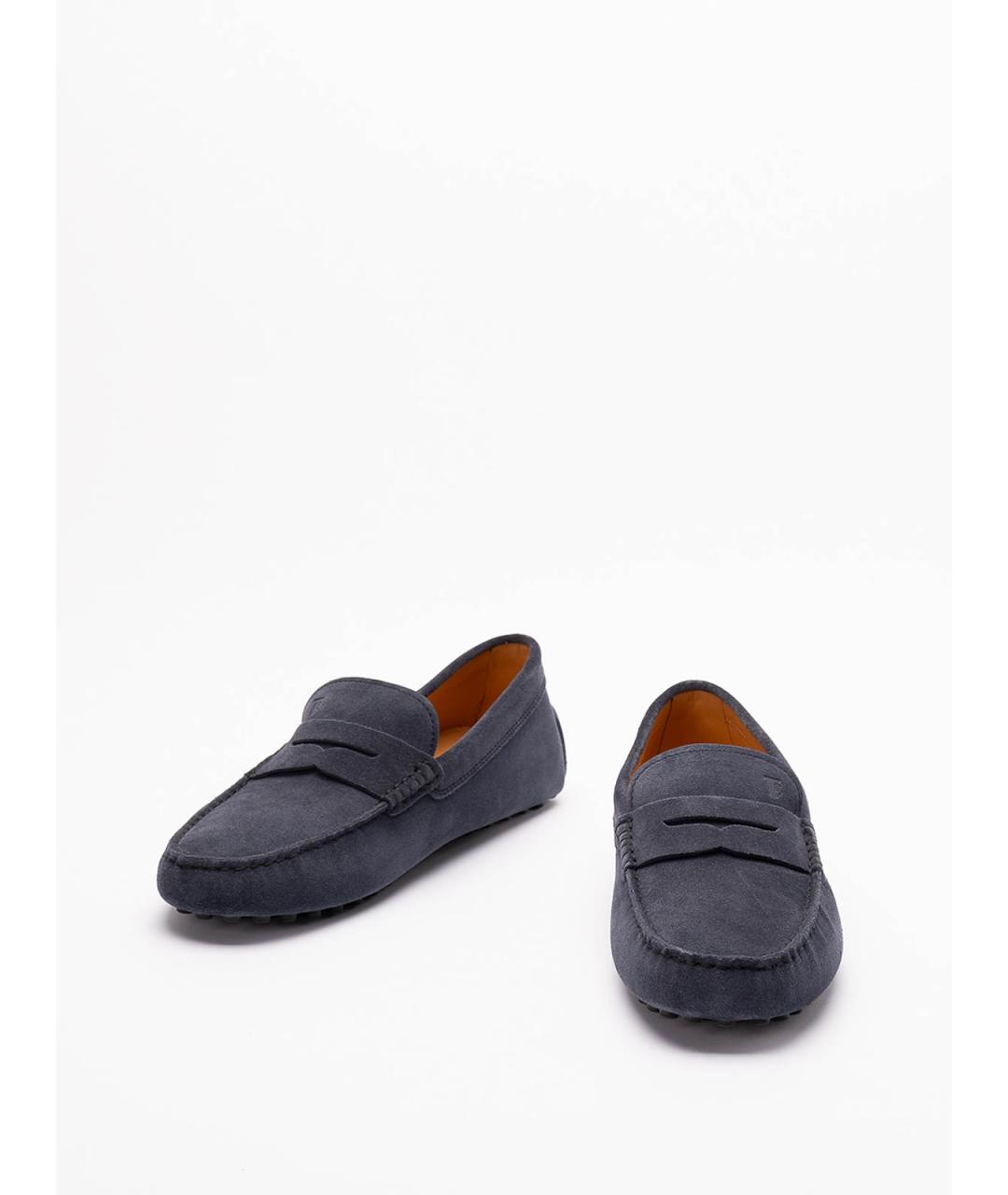TOD'S Синие кожаные лоферы, фото 2