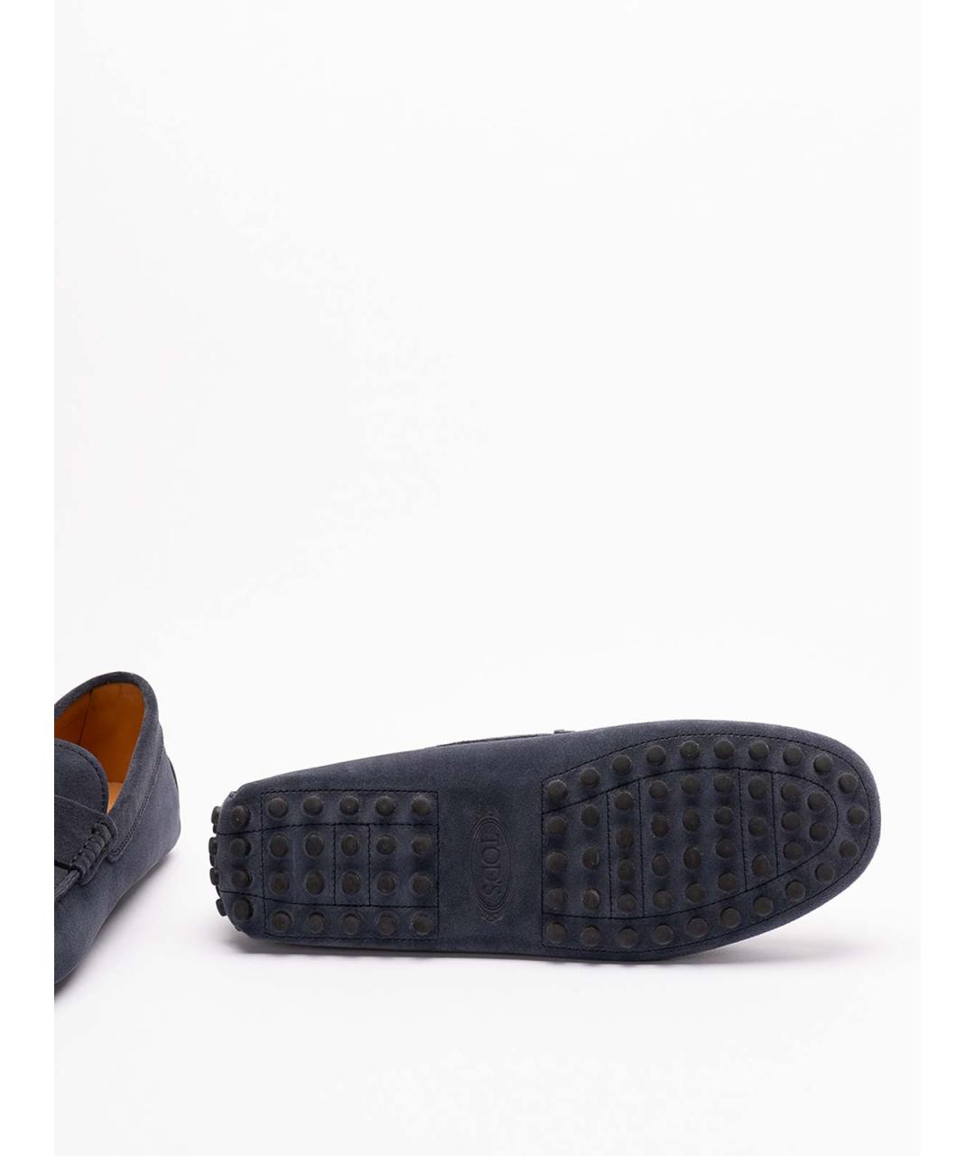 TOD'S Синие кожаные лоферы, фото 4