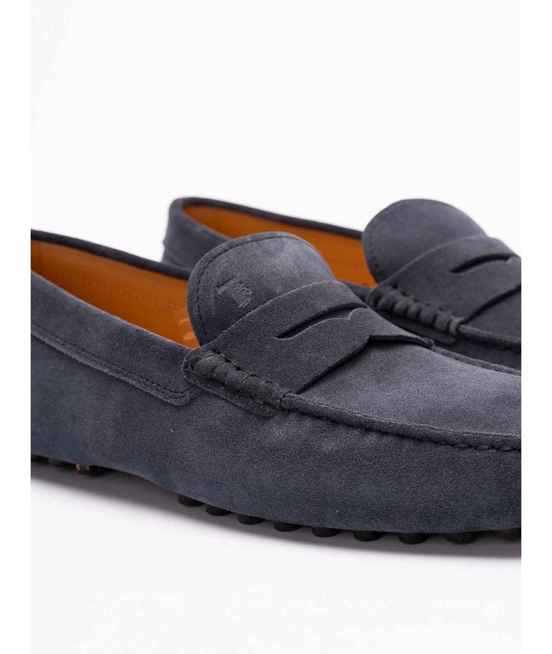 TOD'S Синие кожаные лоферы, фото 5