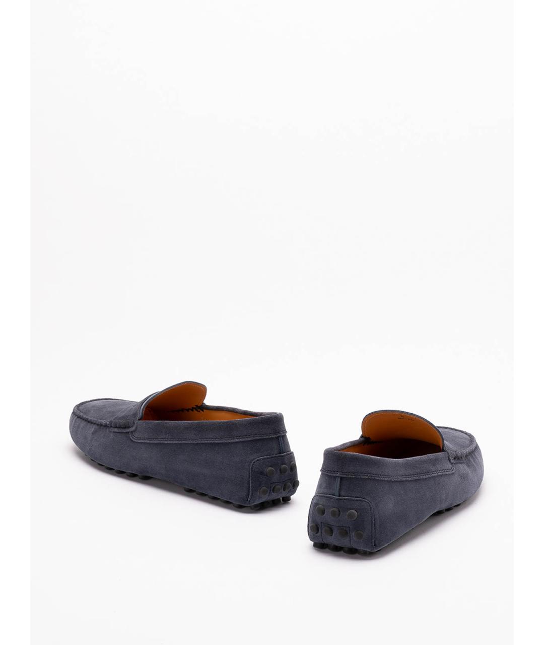 TOD'S Синие кожаные лоферы, фото 3