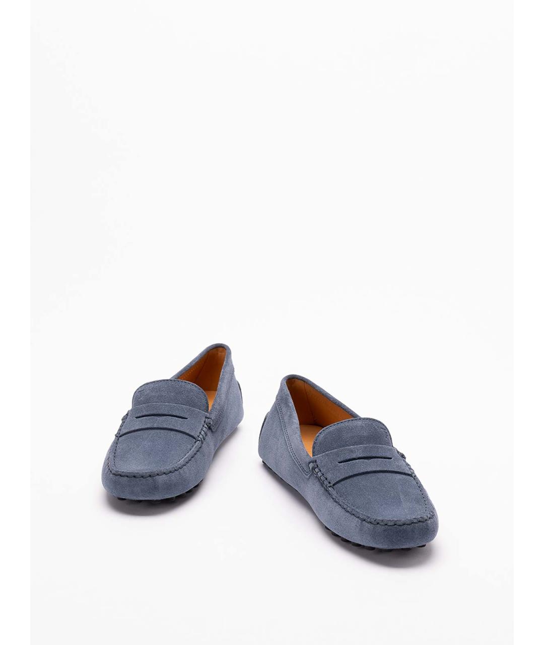 TOD'S Синие кожаные лоферы, фото 2