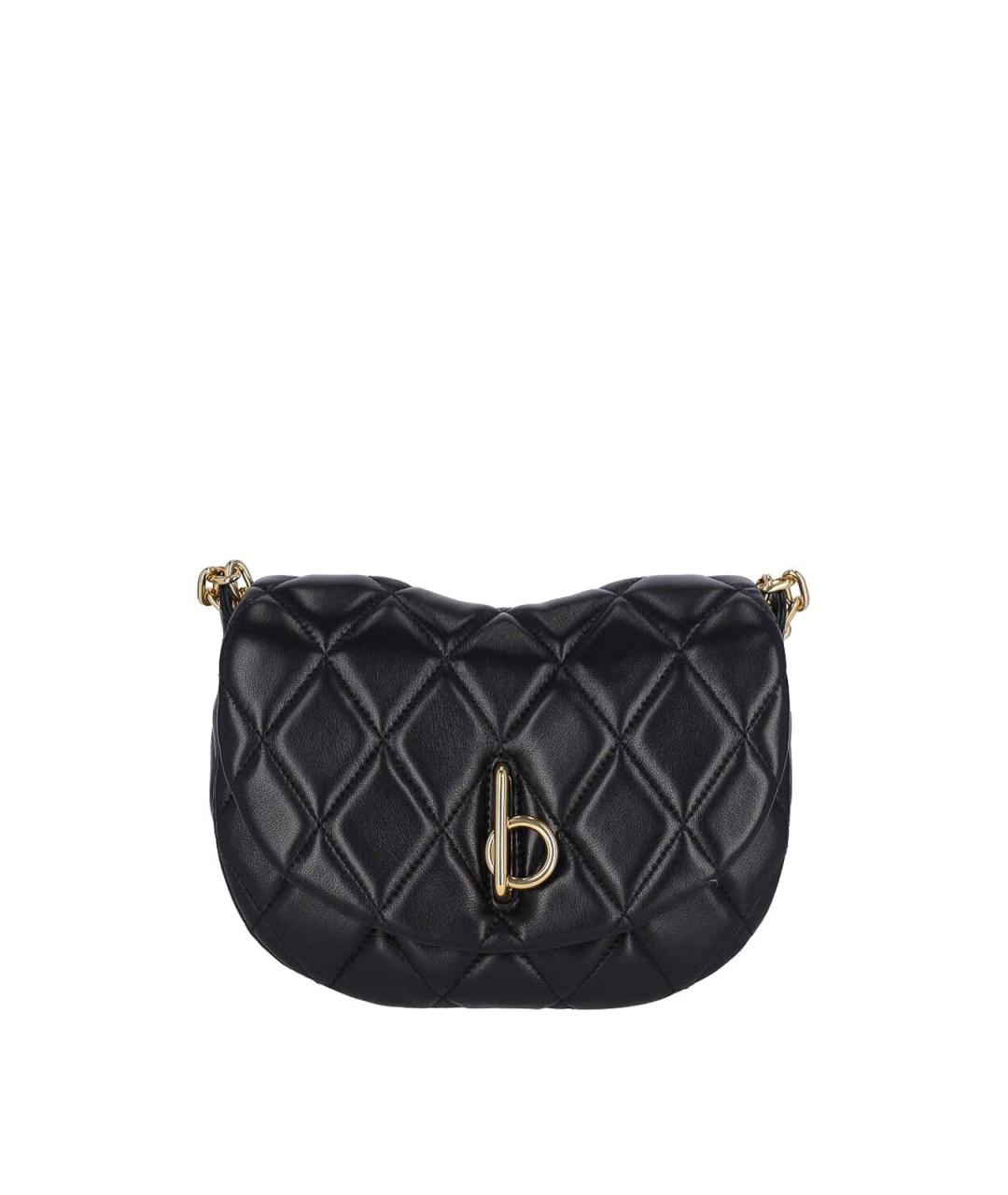 BURBERRY Черная кожаная сумка через плечо, фото 1