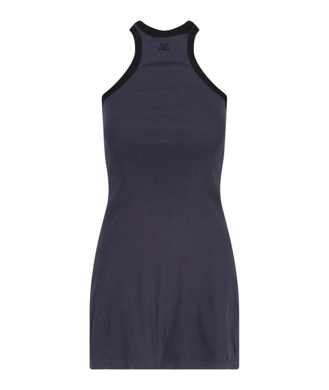 COURREGES Синее хлопковое повседневное платье, фото 1
