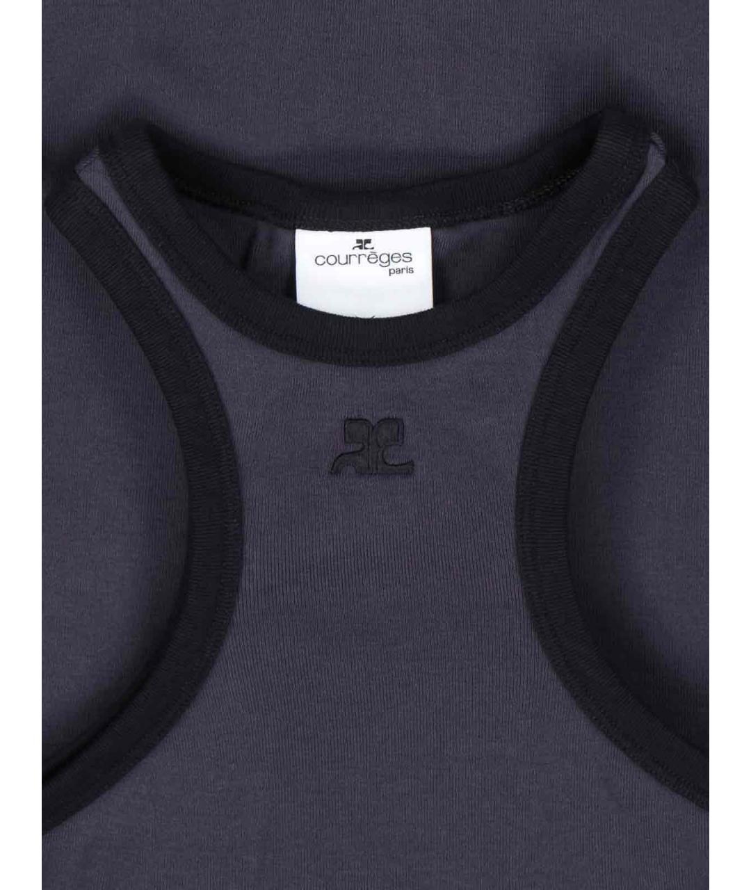 COURREGES Синее хлопковое повседневное платье, фото 3
